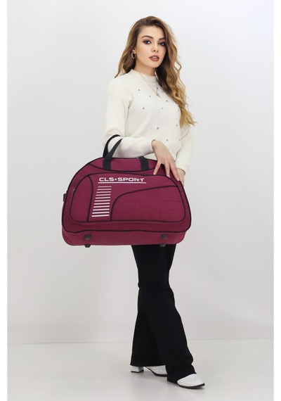 Probag Bordo Spor Ve Seyahat Ayakkabı Bölmeli, Su Geçirmez, Omuz Askılı Sprocu Çantası Antrasit - Bordo