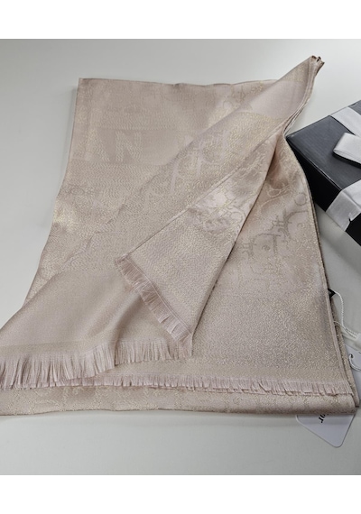 Miorel Scarfs Cd Desen Kaşmir İpek Şal Scarfs Cashmere Shawl Hijab Yeni Sezon Pudra Pembe
