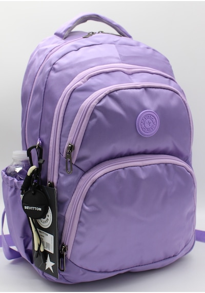 Özel Su İtici Kumaş Lila Unisex Okul Çantası 34600