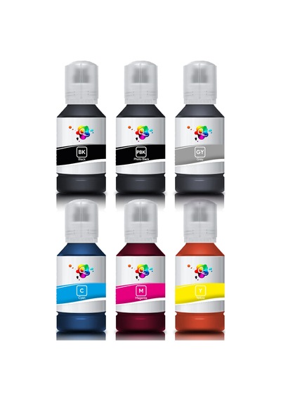 QC Epson EcoTank L8180 Uyumlu Yazıcı Mürekkep Seti 140ml 6 Renk
