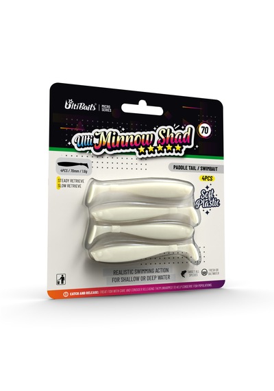 Ulti Baits Minnow Shad Silikon Balık 70mm 1,6gr 4 Adet, Ub-c04