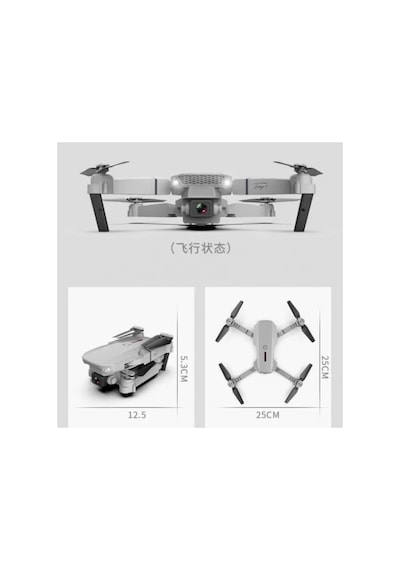 E88 Drone 4k Hd Çift Kameralı Drone App Kontrol Wifi Li Katlanabilir Quatcopter X3 Batarya