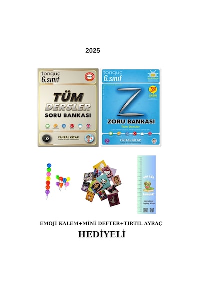 Tonguç 6. Sınıf Tüm Dersler+zoru Tüm Dersler Zoru Bankası 2 Kitap Emoji.+mini D.+tırtıl A.