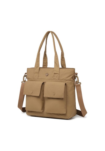 Smart Bags Mikro Poly Kumaş Büyük Boy Kadın Omuz Çantası 3345 Kahve