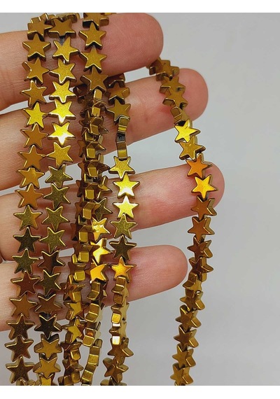 Hematit Taşı Yıldız Şekilli 2.5 6mm Dizi 56046 Çok Renkli