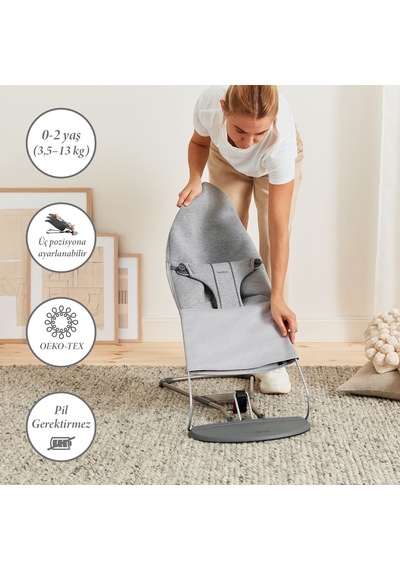 Bliss Ana Kucağı Cotton 3d Jersey Light Grey