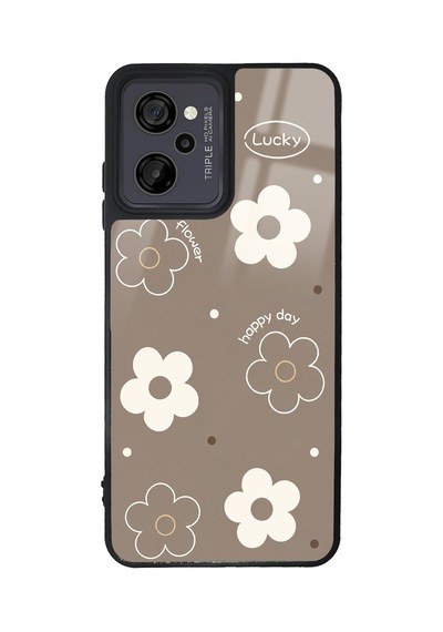 Casper M40 Brown Lucky Happy Day Tasarımlı Glossy Telefon Kılıfı Kahverengi