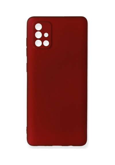 Newface - 976 - Samsung Galaxy Uyumlu A71 Kılıf First Silikon - Csmo-tex - - Bordo