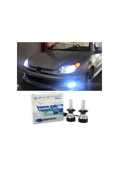 Peugeot 206 Led Xenon Uzun Far Ampulü H7 Access Yeni Seri Beyaz 2003+