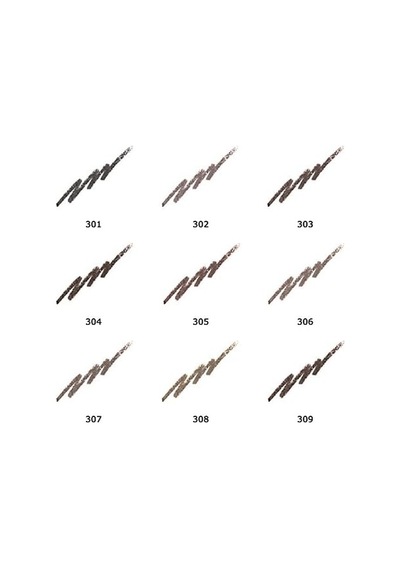 Eyebrow Pencil No: 309 Dark Brown - Şekillendirici Fırçalı Kaş Kalemi 0