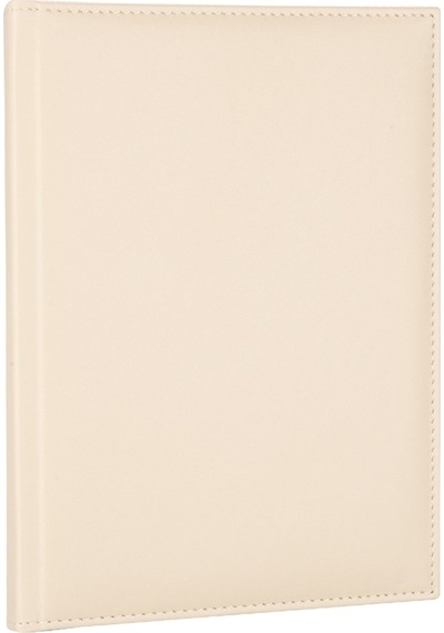 2K 2027 Yeni Yıl Deri Kapak Ajanda Defter Tarihli Çizgili 17x24 CM - Bej
