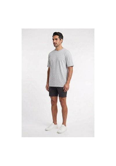 Lixa Basic Gri Oversize Erkek T-shirt 141121 Siyah