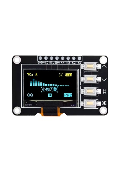 0.96" 128x64 4 Pin Butonlu Oled Grafik Lcd Ekran I2c Ssd1315 Sarı-mavi