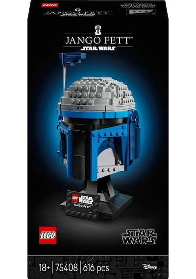 LEGO® Star Wars: Klonların Saldırısı Jango Fett™ Kaskı 75408 - Yetişkinler için İnşa Edilebilen Koleksiyonluk Model Yapım Seti (616 Parça)