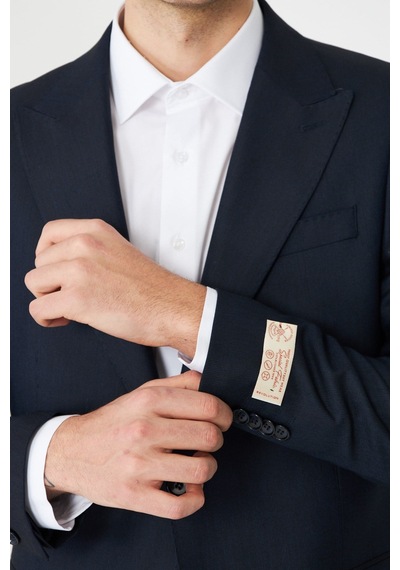 Lacivert Modern Kesim Slim Fit Erkek Takım Elbise Laci