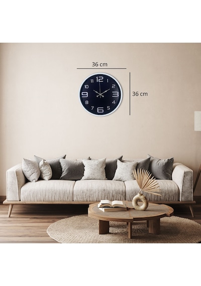 Beyaz Şık 36 Cm Duvar Saati Çok Renkli