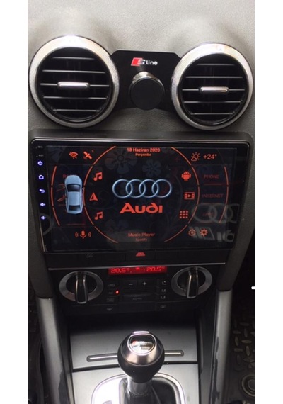 Audi A3 8P Sline 2004-2012 Özel Tasarım Mıknatıslı Telefon Tutucu Siyah