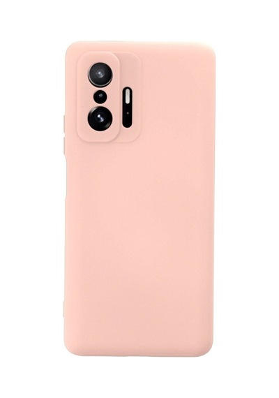 Xiaomi Mi 11t Pro Ile Uyumlu Kılıf Nano Içi Kadife Pudra Renk Kamera Korumalı Silikon Kapak Pembe