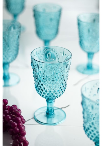 Akrilik Aquamarin Tekli Kadeh & Su Meşrubat Kahve Yanı Bardağı 450 Ml Cam Değildir Sarı