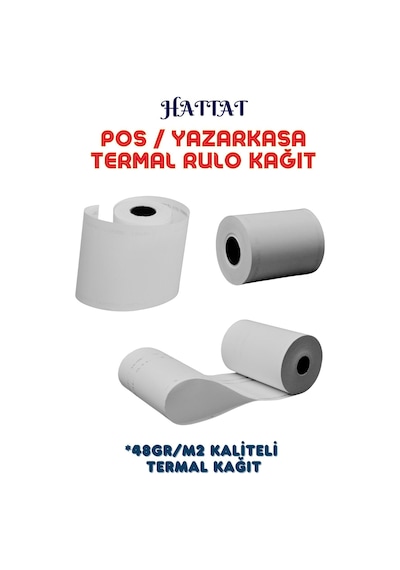 Hattat Termal Pos Rulo 20 Adet Rulo 80 MM x 40 M