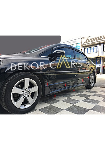 Dekorcars Honda Civic Fd6 Mügen Marşpiyel Sağ Sol Takım Fiberglass Boyasız