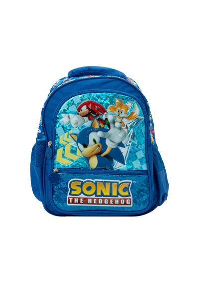 Sonic Li 2+1 Bölmeli İlk Okul Çantası 6-9 Yaş Mavi