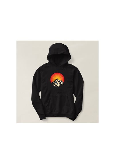 Blackjack Giyim Unisex Baskılı Kapşonlu Sweatshirt Siyah-kapsonblackjack-20024