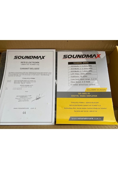 Soundmax Sx-600.1D 4000 Wat Mono Amfi