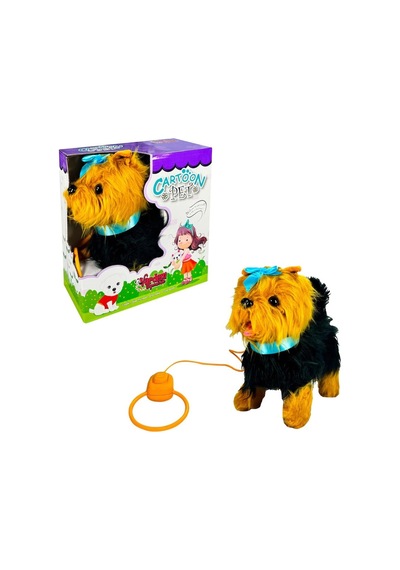 Mey İthalat Pft-b267 Peluş Tasmalı Yürüyen Köpek Mavi
