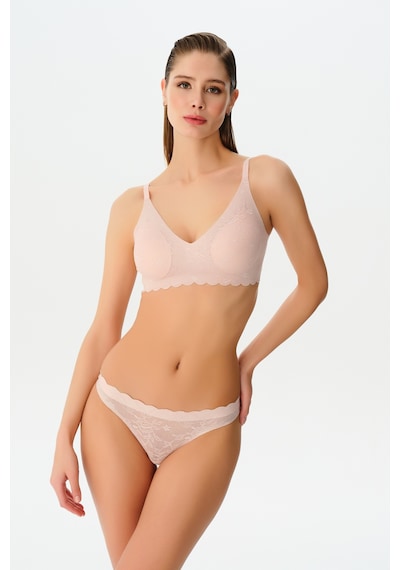 Suwen Invisible Soft Dantelli String Külot Sw5988170 Pudra Pembesi