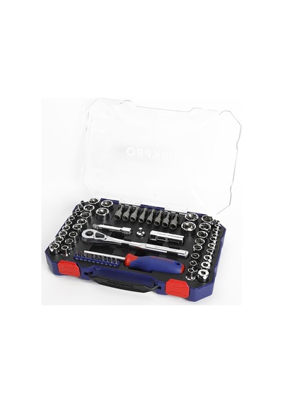 Workpro Wp202566 1/4 3/8 Metrik/inç 63 Parça Cr-v Profesyonel Lokma Takımı Fr Wp202566