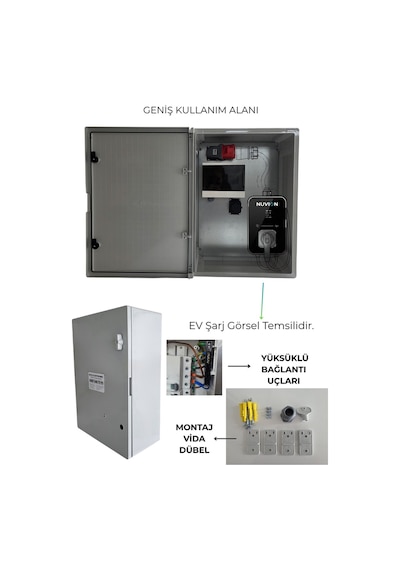 Elektrikli Araç Büyük Boy Şarj Panosu 22kw - Sigortalı & Prizli Kombinasyon Kutusu Elektrikli Araç Büyük Boy Şarj Panosu 22kw - Sigortalı & Prizli Kombinasyon Kutusu