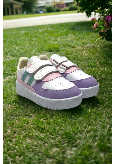 Çocuk Sneaker Spor Ayakkabı Beyaz-yeşil-beyaz - Yeşil