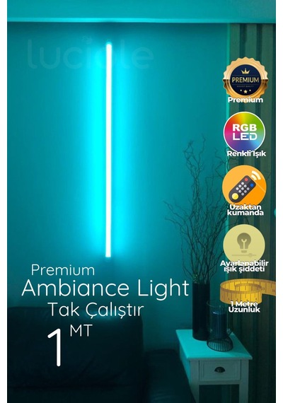 Onerous Rgb Tüp Led Lamba, Uzaktan Kumandalı Onr-819722773 Çok Renkli