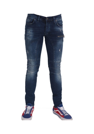 Erkek Denim Pantolon Parçalı Trent Spor Giyim Koyu Lacivert