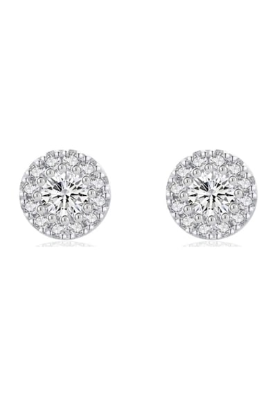 Brezza Lusso Jewelry Timeless Series Işıltılı Harika Tektaş Gümüş Kadın Küpe 5,5 Mm Gümüş