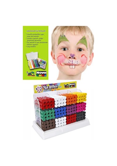 Yüz Boyası 10 Renk 1 Paket Face Paint Çevirmeli Yüz Boyası Canlı Renkler Çok Renkli
