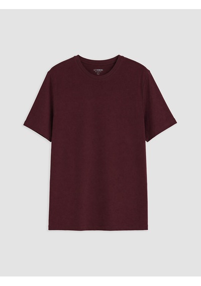 Lcwaıkıkı Classic Bordo Regular Fit %100 Pamuk Erkek Tişört