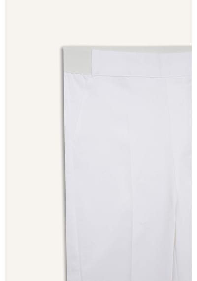 DeFacto Sigaret Saten Kumaş Pantolon Normal Bel Basic Düz Beli Lastikli Düz Paça J8743AZ25SMWT34
