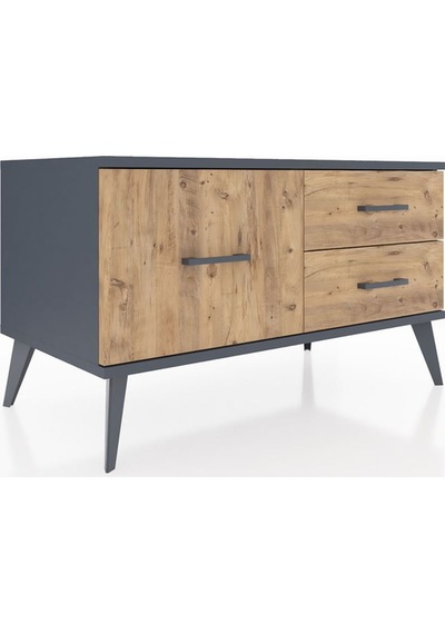 Hyperion Şifonyer 3 Çekmeceli 88x44x48 Antrasit-antrasit/çam Antrasit/çam Hyperion Şifonyer 3 Çekmeceli 88x44x48 Antrasit-antrasit/çam Antrasit/çam