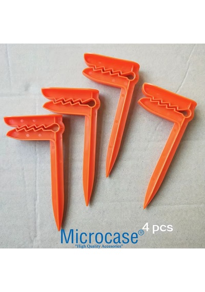 Microcase Dış Mekan Plaj Havlusu Çarşaf Vb Şeyler İçin Sabitleyici Kıskaçlı Aparat - Al5304 4 Adet Turuncu