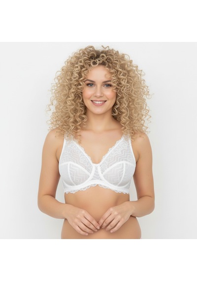 Bonbon Kadın Dantelli Toparlayacı Beyaz Renk 5'li Paket Sütyen Bb2145 Beyaz