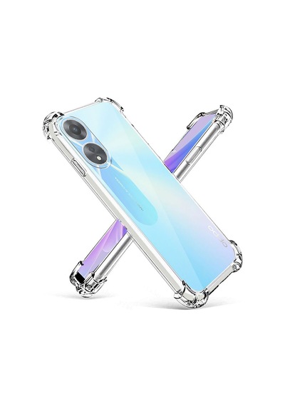 Oppo A78 Kamera Korumalı Airbag Antishock Köşe Korumalı Şeffaf Silikon Kılıf