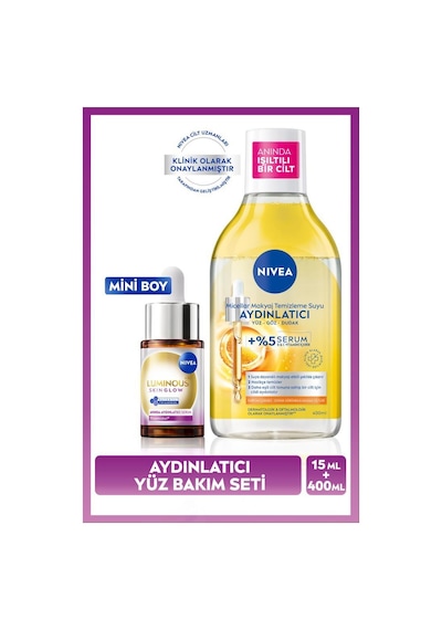 Luminous630 Skin Glow Aydınlatıcı Serum 15ml Ve Aydınlatıcı Micellar Makyaj Temizleme Suyu 400ml