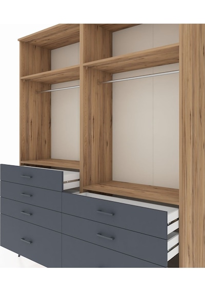 Hyperion Gardrop 4 Raflı 7 Çekmeceli 2 Askılı 176x44x221 Çam-çam/antrasit Çam/antrasit Hyperion Gardrop 4 Raflı 7 Çekmeceli 2 Askılı 176x44x221 Çam-çam/antrasit Çam/antrasit