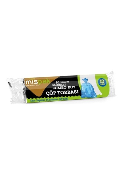 Eko Çöp Poşeti Jumbo Boy Mavi 25 Rulo 80x110 Cm