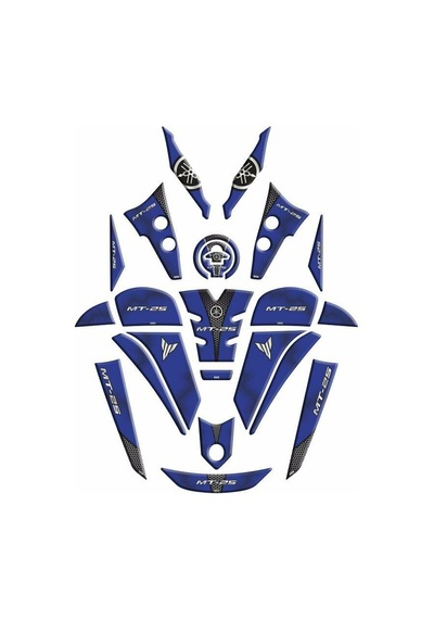 Yamaha Mt25 2020 - 2024 Uyumlu Full Tank Pad Set 005 Çok Renkli