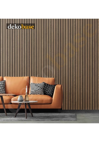 Ceviz 40x270cm Yeni Nesil Akustik Ahşap Duvar Paneli