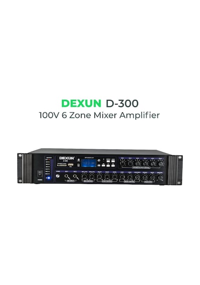 Dexun D300 6 Bölgeli 250Watt Hat Trafolu Mixer Anfi