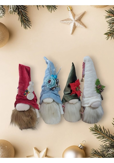 Yeni Yıl El Yapımı Noel Baba Süsleri 1 Adet 33 Cm